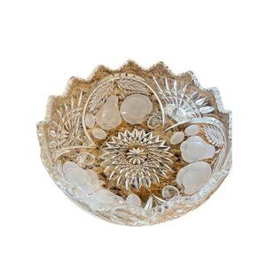 Cristal d'Arque French Tazza Etched Cristal Fruit Dish (No Pedestal)